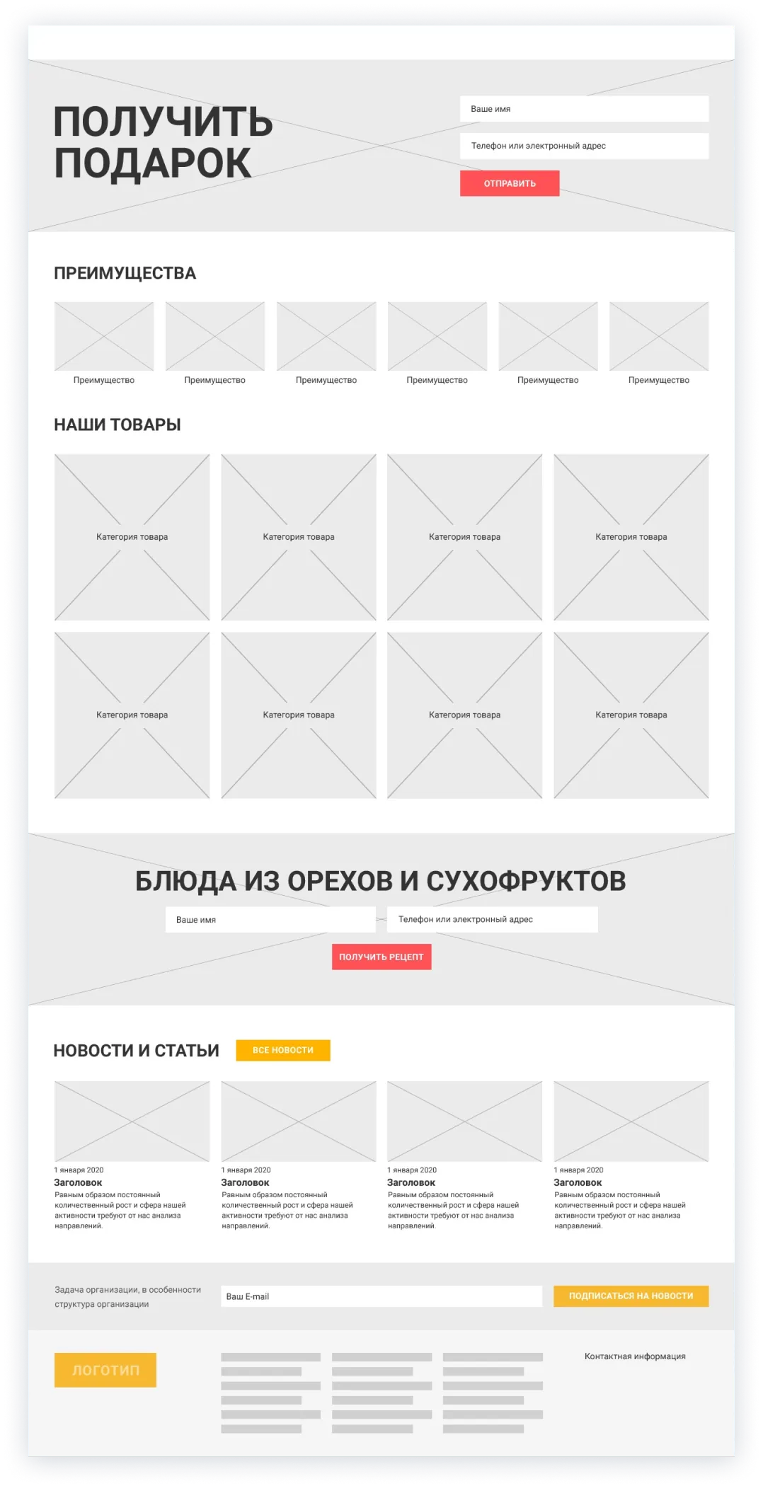 Сайт «Царь Миндаль»: дизайн и прототипы, изображение 4